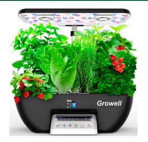 Growell 17 Pods Herb Garden with 102 28W Full-Spectrum Grow Lights & 2 Fans