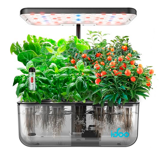 12 Pods Hydroponics Growing System Transparent I-HGH01-BK