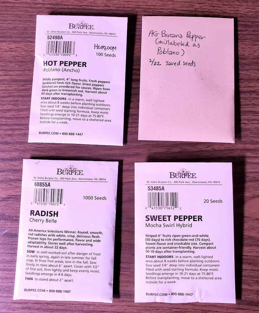 Update #1: The Burpee catalog had an irresistible photo of the Sweet Mocha Swirl pepper, so I started one in a Bounty Elite…