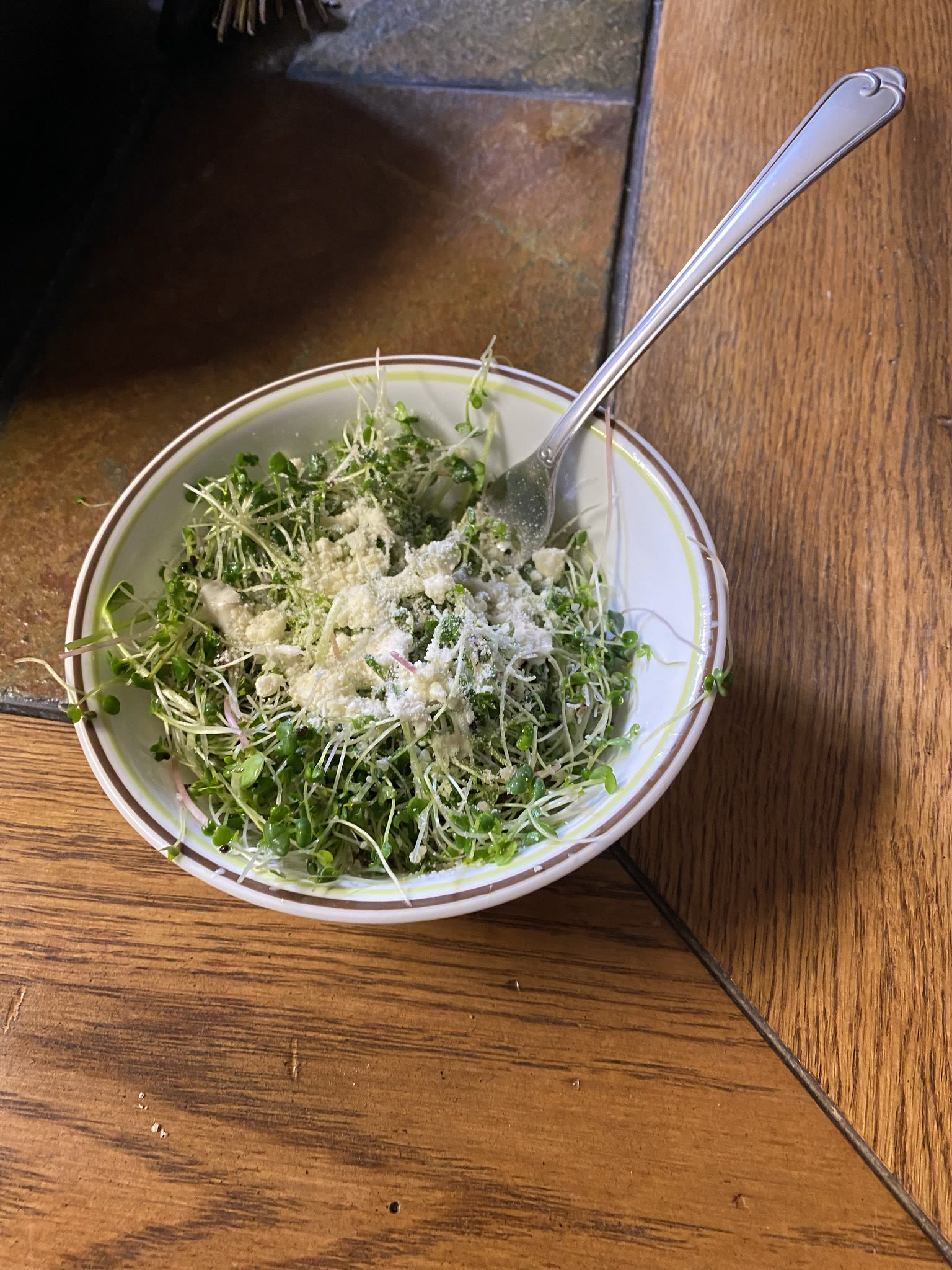 Update #26: Today was the earliest recommended harvest day for the first batch of sprouts, so Taste Test Time!! This is what…