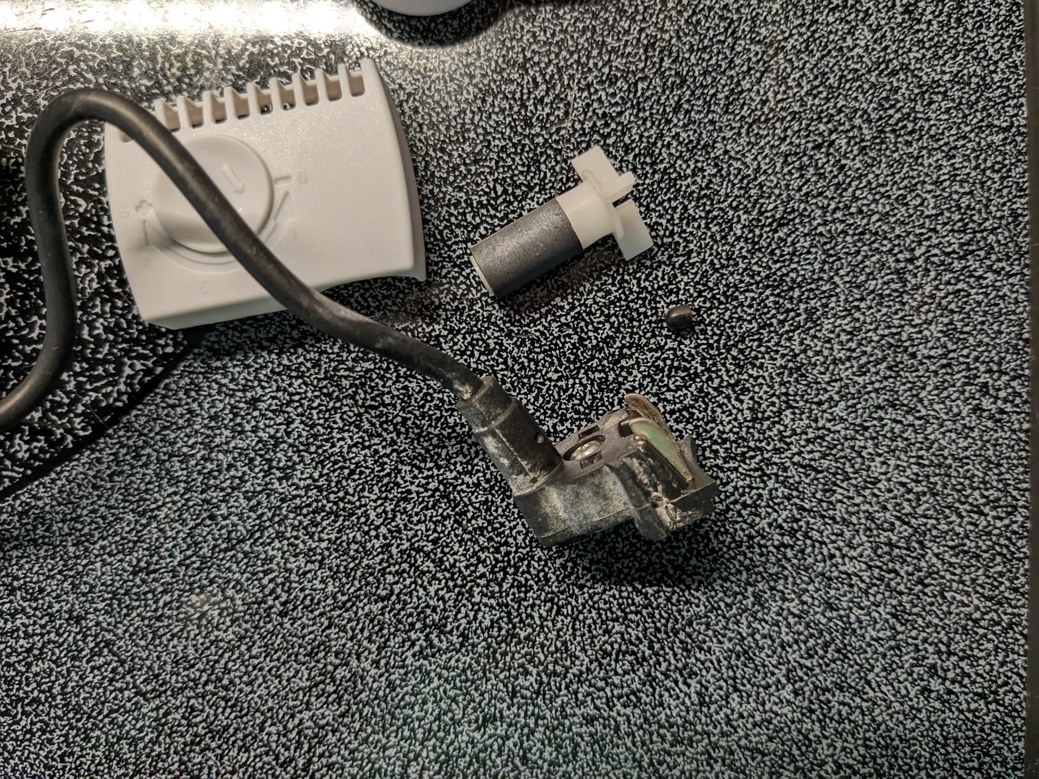 Update #3: Step 4: Pump reassemblyHere we have the cleaned-up pump parts. Note the tiny black endcap for the impeller shaft…